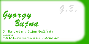 gyorgy bujna business card